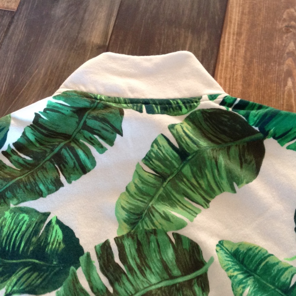 Victoria's Secret PINK Palm Tropical Sweatshirt - Picture 4 of 5